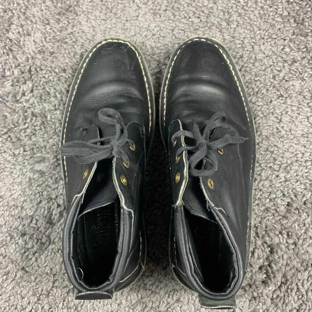 VTG Bata Safari Men's Black Leather Chukka Boots - Made in Kenya - Size 9